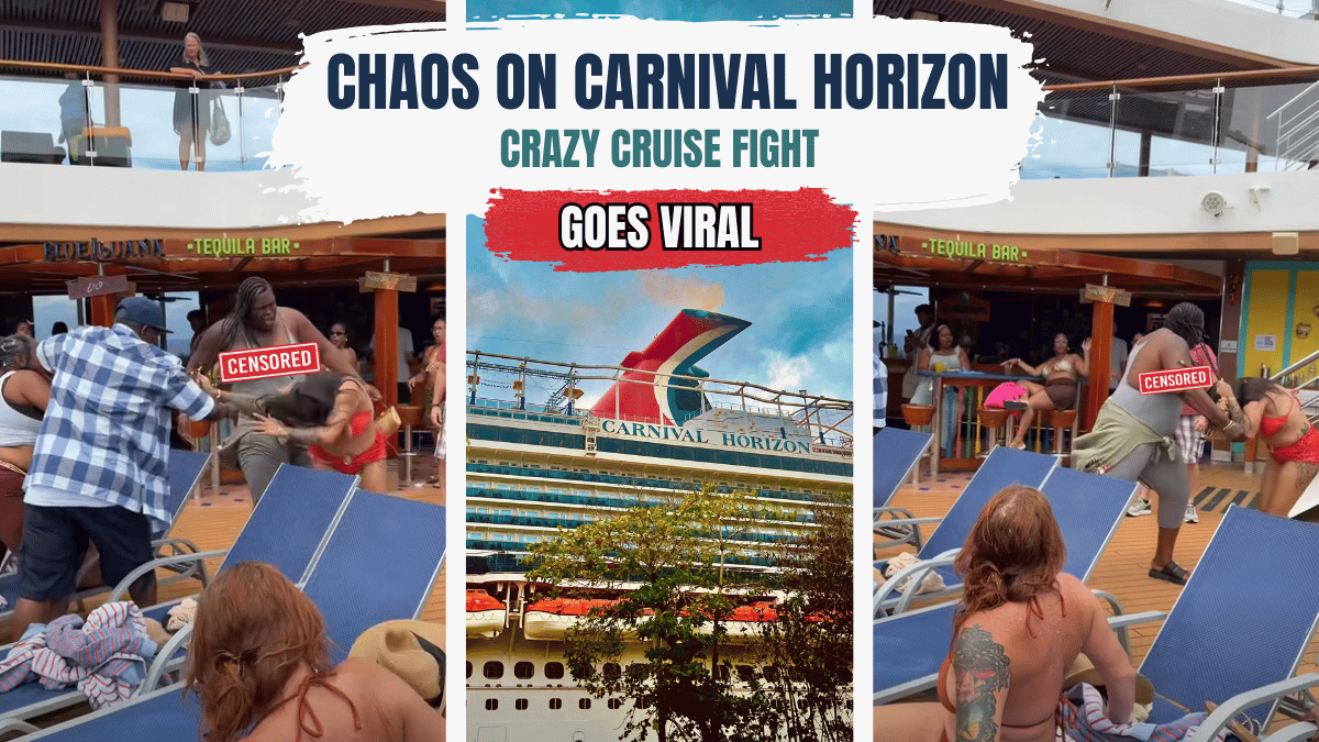 Screenshots of fight on Carnival Horizon