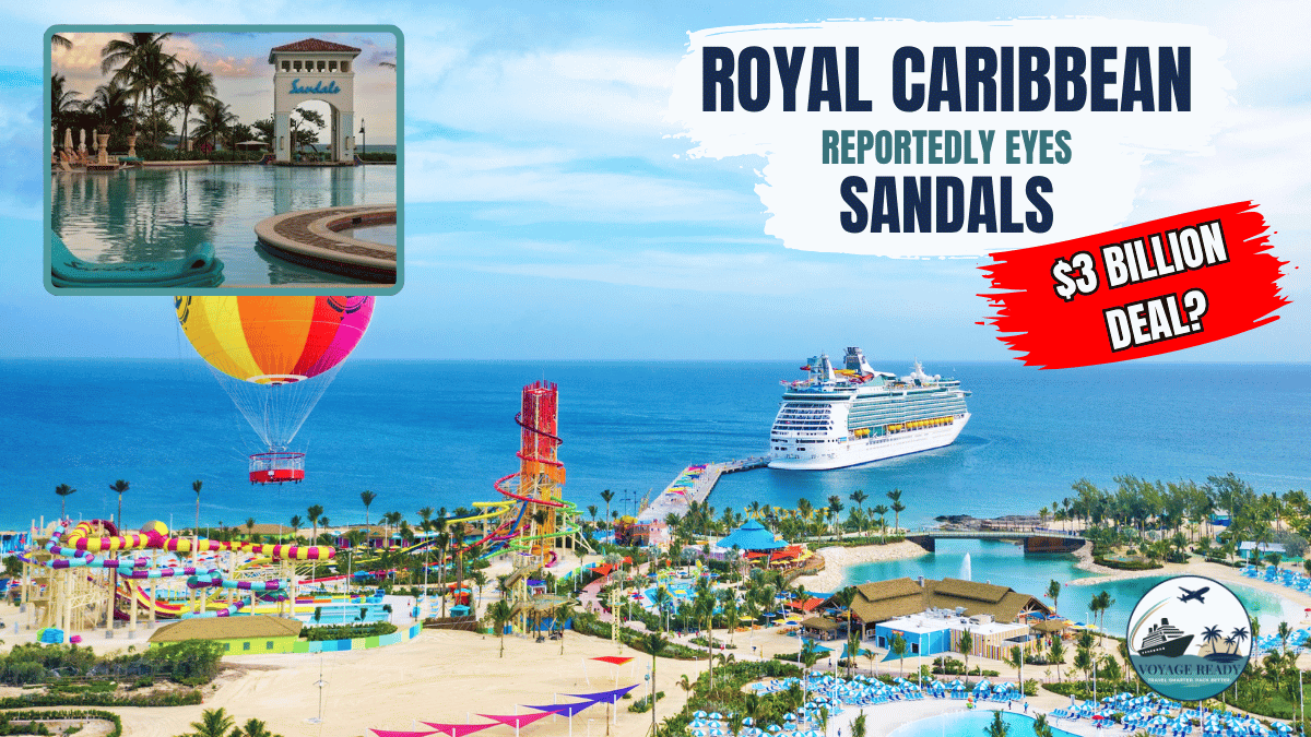 Royal Caribbean Coco Cay with Sandals Resort Inset