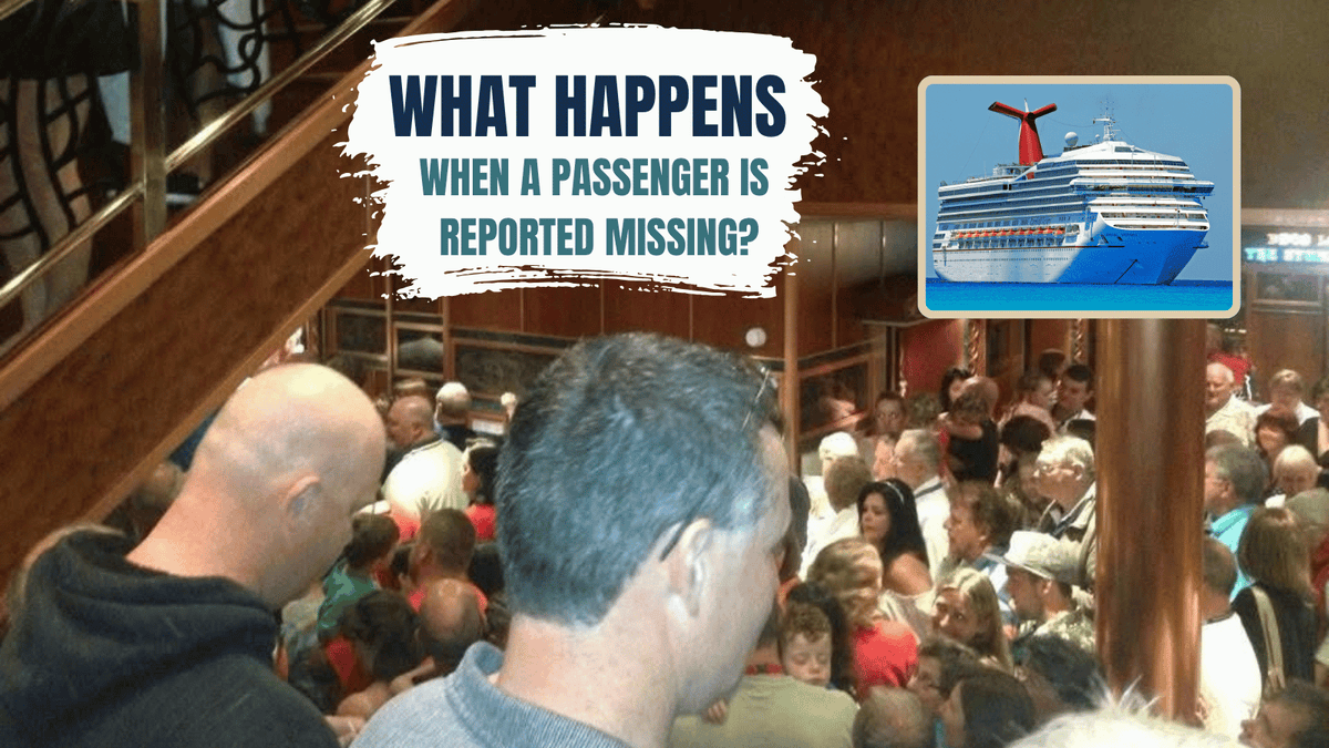 Passengers gathering for mandatory head count