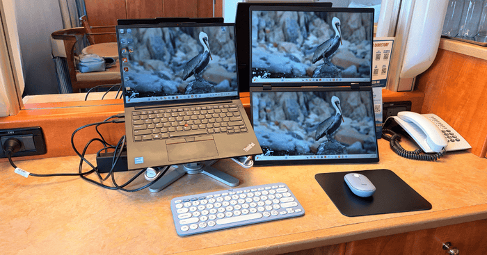 Computer Equipment Plugged Into Power Sockets