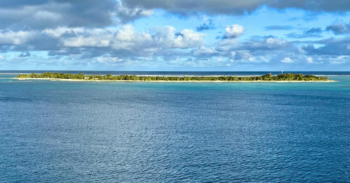 View of mystery island from onboard the Carnival Splendor