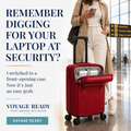 Voyage Ready Front Opening Carry-On Suitcase with USB Charging Port