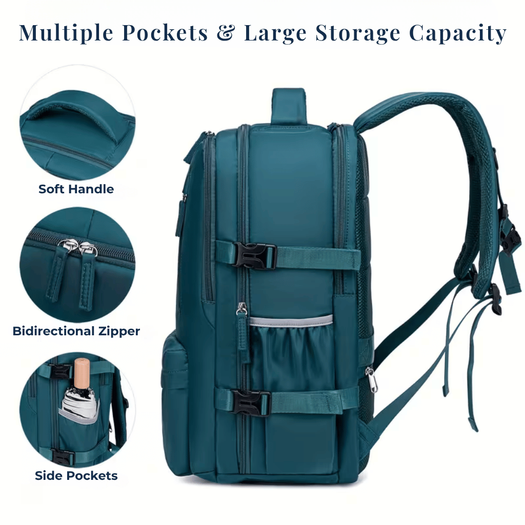 Voyage Ready Travel Backpack – Peacock Green