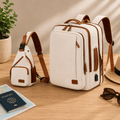 Voyage Ready Laptop Travel Backpack & Crossbody Bag Set