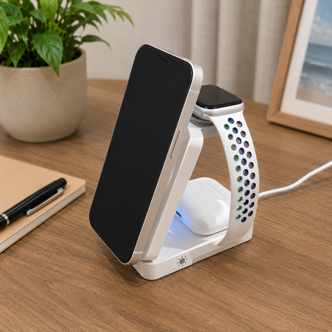 Voyage Ready Foldable 3-in-1 Travel Charging Station