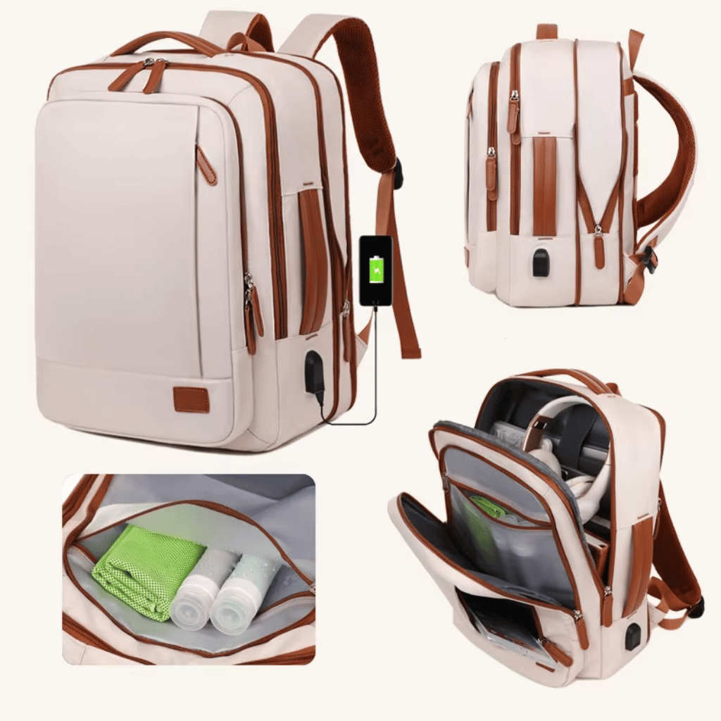 Voyage Ready Laptop Travel Backpack & Crossbody Bag Set