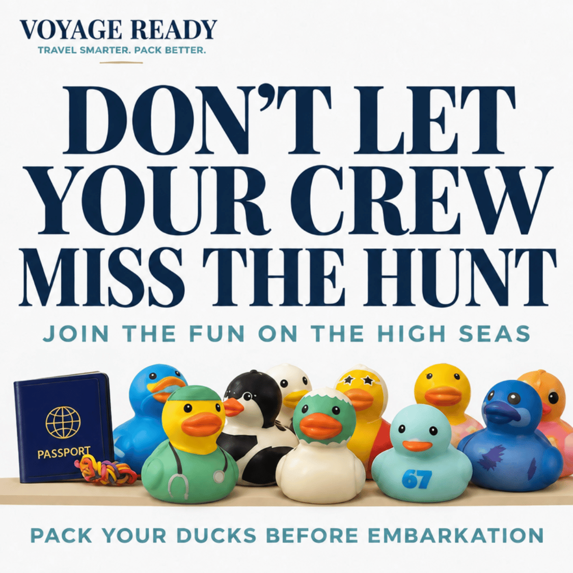 Voyage Ready Cruising Duck Pack (10 Squishy Ducks + Passports)