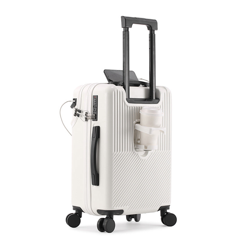Voyage Ready Front Opening Carry-On Suitcase with USB Charging Port