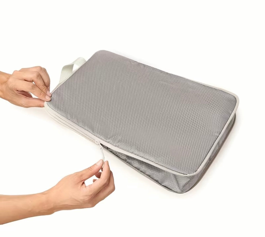 Voyage Ready Ultra Compression Packing Cubes – 4 Piece Set (Grey)