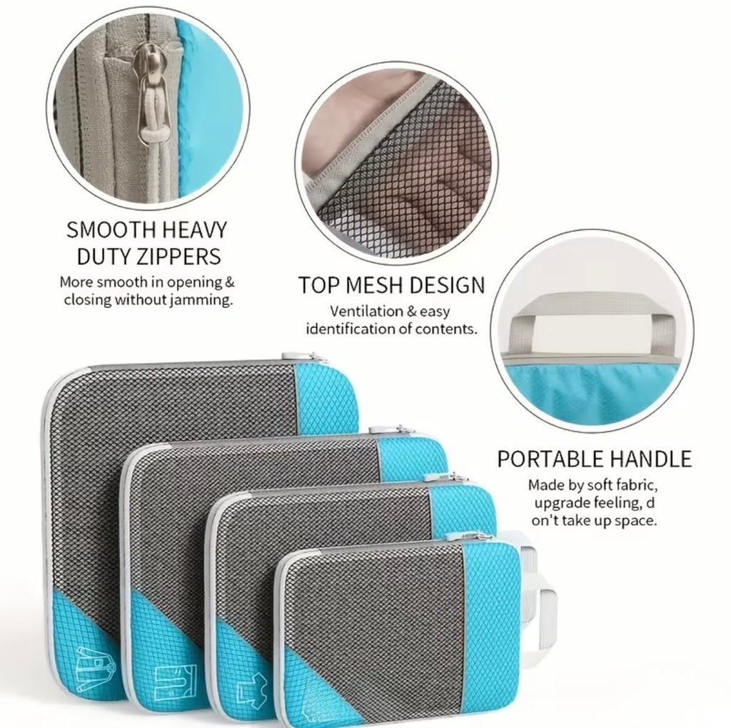 Voyage Ready 6 Piece Travel Organiser Set (Blue)