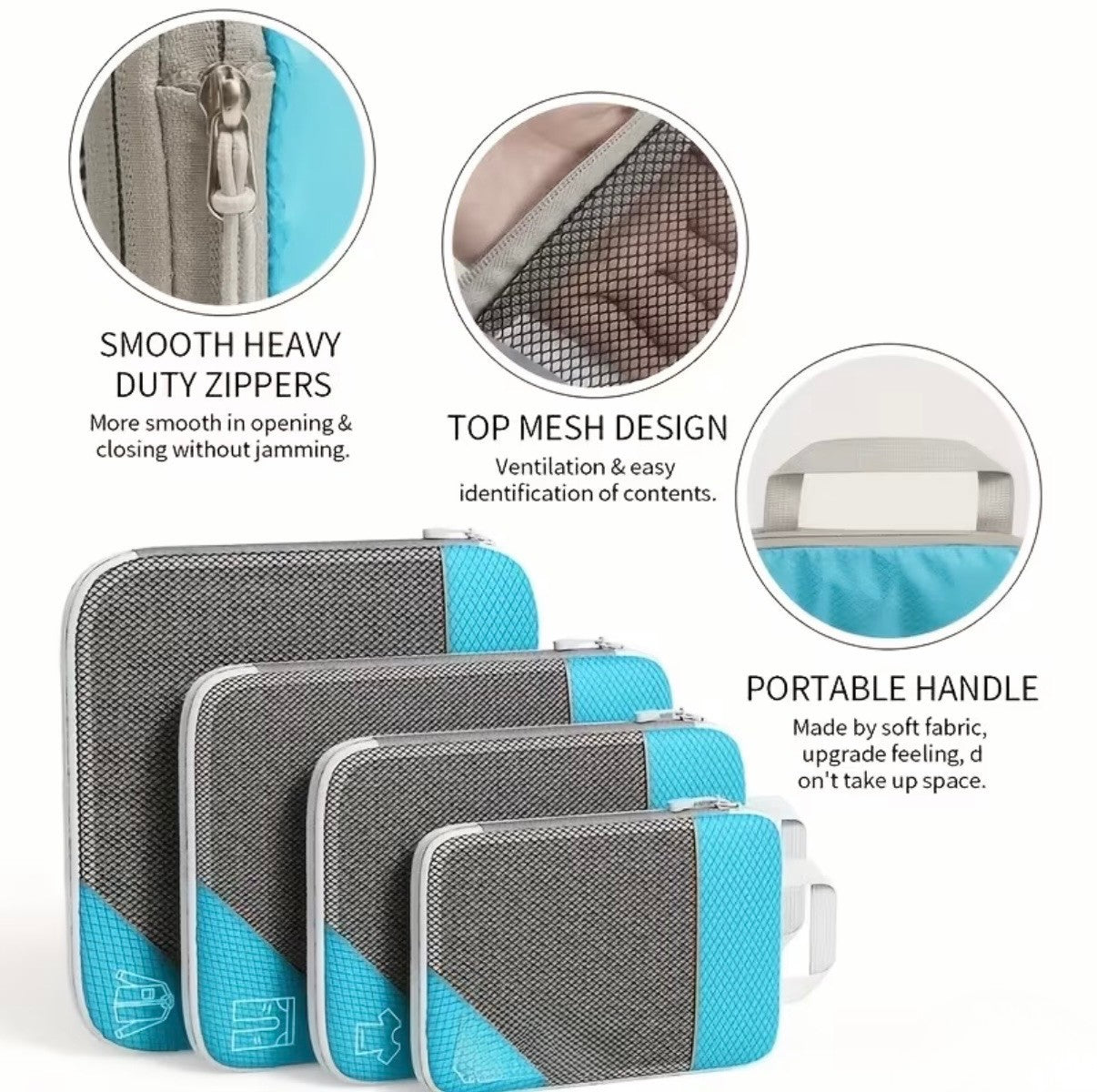 Voyage Ready 6 Piece Travel Organiser Set (Blue)