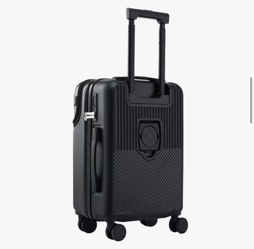 Voyage Ready Front-Access Carry-On Suitcase – 20" Cabin Size (Black or White)