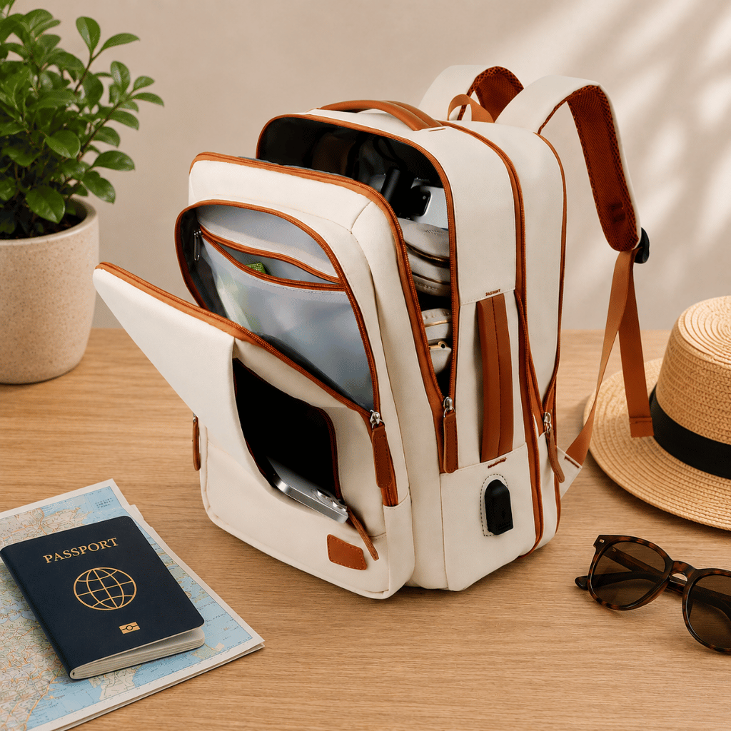 Voyage Ready Laptop Travel Backpack & Crossbody Bag Set